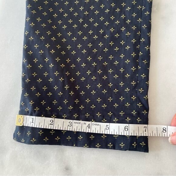 Kenar Women's Vintage Cigarette Pants Size 10 Blue and gold Side Zipper - Picture 11 of 12